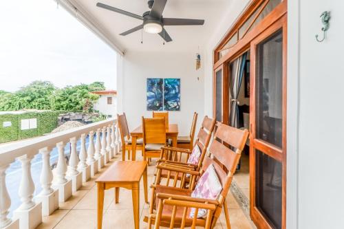 Balkón nebo terasa v ubytování La Paloma Blanca D2