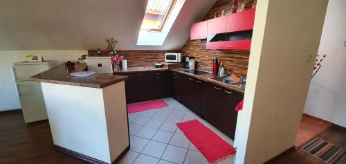 Dapur atau dapur kecil di Ubytovanie U Babky