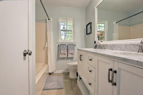 A bathroom at Downtown Home with Yard and BBQ - 6 Mi to Downtown!