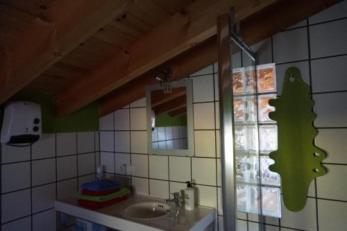 Phòng tắm tại casa sierra avellaneda avila