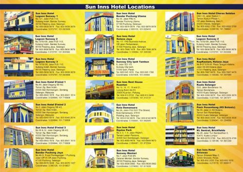 Sun Inns Rest House Kuantan في كُوانتان: ملصق بأنواع المنازل المختلفة