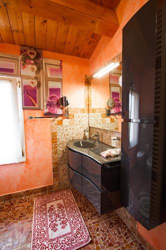 a kitchen with a sink and a counter in a room at Eden Lilli B&B in La Pieve