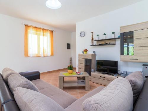 salon z kanapą i telewizorem w obiekcie Holiday Home Antoni by Interhome w mieście Pićan