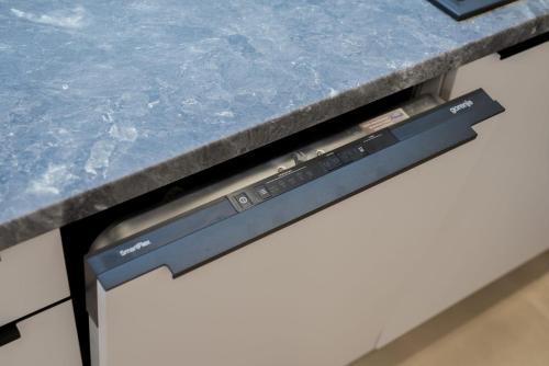 a blue counter top on a white table at Ita&Toni apartment in Split