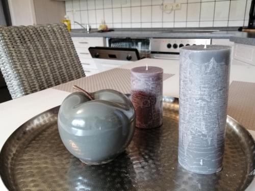 Kuchyň nebo kuchyňský kout v ubytování Bergchalet Heidestock