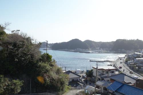 胜浦市Amami - Vacation STAY 83858的享有海港和水中船只的景色