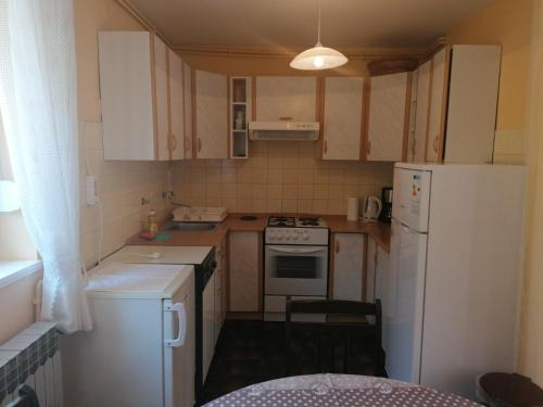 Kuchyň nebo kuchyňský kout v ubytování Apartments Čubranić