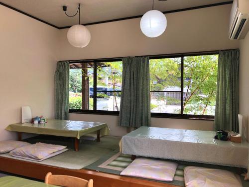 Posezení v ubytování Yufuin Onsen Hasuwa Inn