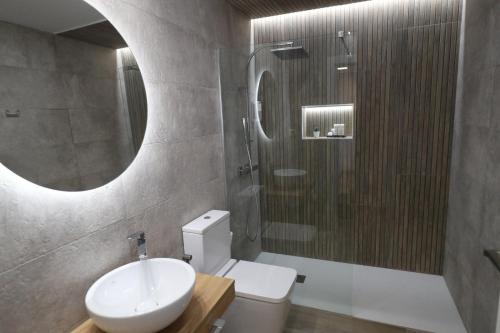 Ένα μπάνιο στο San Vicente Apartments