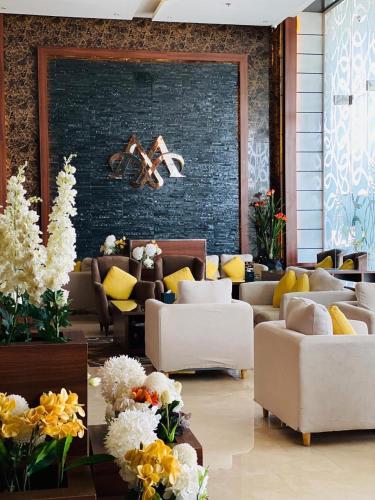 Posezení v ubytování Msharef Almoden Serviced Apartment