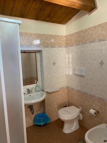 bagno con servizi igienici e lavandino di CityGuestHouse Catanzaro a Catanzaro