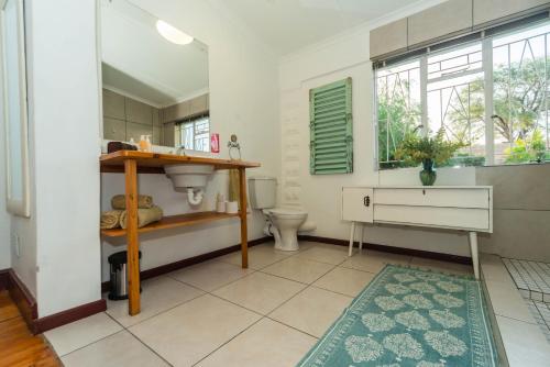 a bathroom with a toilet and a sink at Melkboomsdrift Guest House & Conference Centre in Vredendal