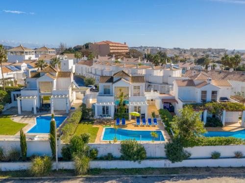 an aerial view of a villa with a swimming pool at Villa Villa Blue Ocean by Interhome in Patroves