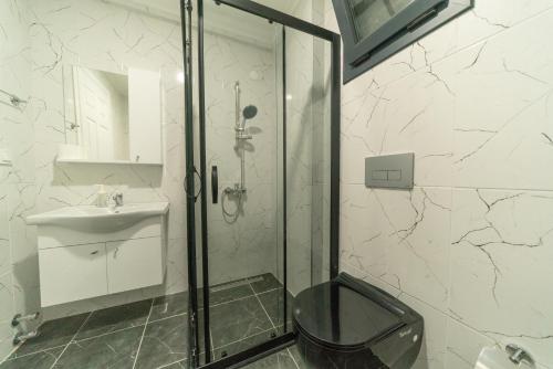 Koupelna v ubytování F48 Homes