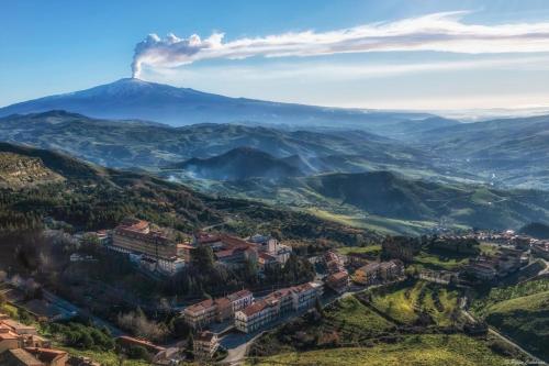an aerial view of a resort in the mountains at B&B al centro storico in Troina
