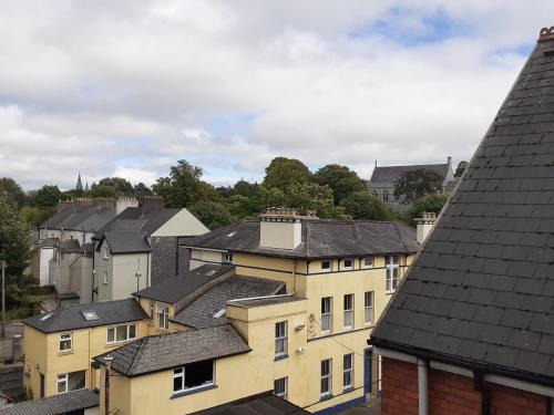 an aerial view of roofs of houses in a city at Redclyffe Guesthouse in Cork