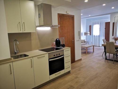 Kuchyň nebo kuchyňský kout v ubytování AG Apartamentos en Conil