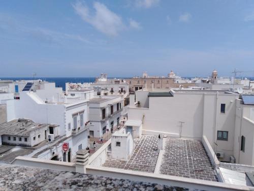 a view of the roofs of white buildings at Dimora Erminia in Polignano a Mare