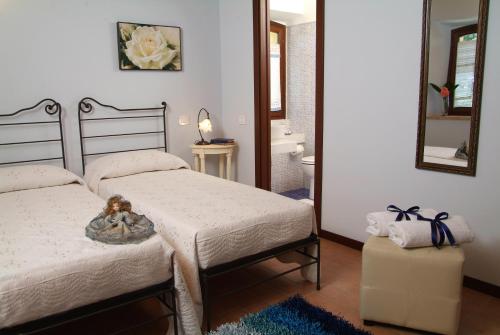 Agriturismo Al Crepuscoloにあるベッド