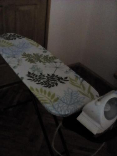 a toilet seat with a floral pattern on it in a bathroom at Csilla Apartman in Makó