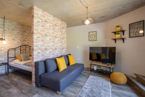 TV a/nebo společenská místnost v ubytování Tamara Luxury Apartments