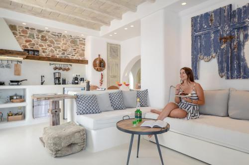 Χώρος καθιστικού στο Honey & Cinnamon Luxury Suite