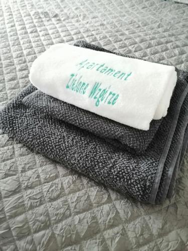 Łóżko lub łóżka w pokoju w obiekcie Apartament Zielone Wzgórze 1