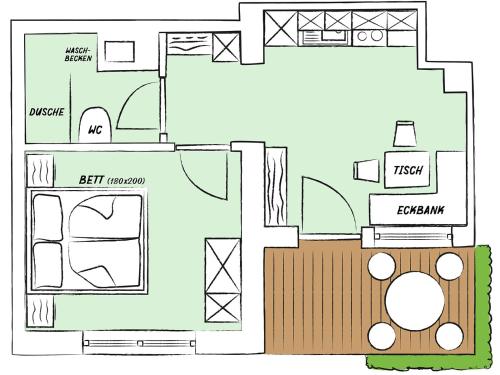 Pension Georgenhofの見取り図または間取り図