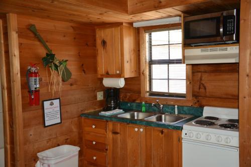 Η κουζίνα ή μικρή κουζίνα στο Camp Mack Lodge, Marina & RV Resort