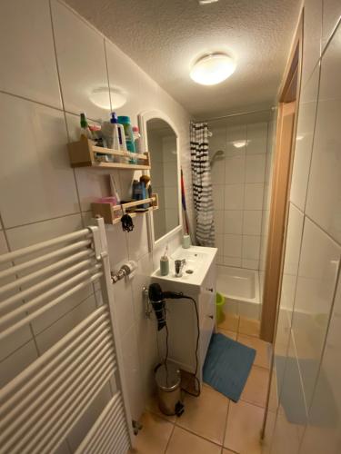 Ένα μπάνιο στο Ferienwohnung Monteurwohnung Gevelsberg