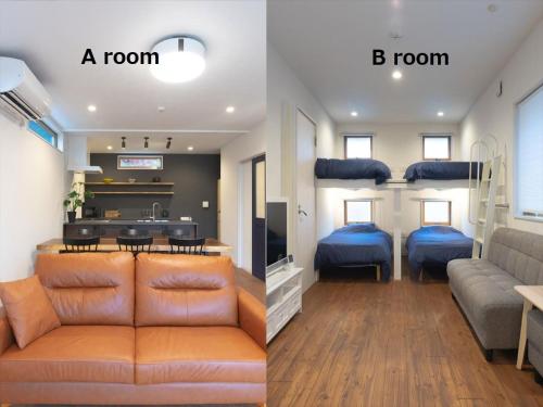 a room with a couch and a room with a room at FLAG Zushi in Zushi