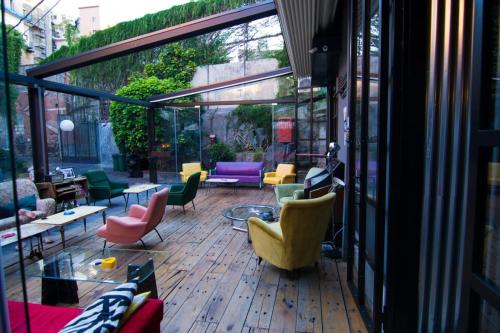 The Yard Hostelにあるシーティングエリア