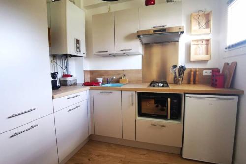 A kitchen or kitchenette at Cocon - 2pers - parking - aéroport - MEET