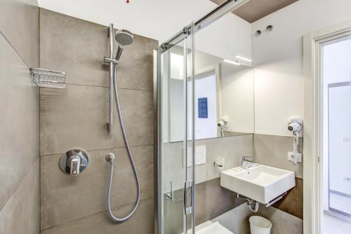 Phòng tắm tại Hotel Villa Augustea