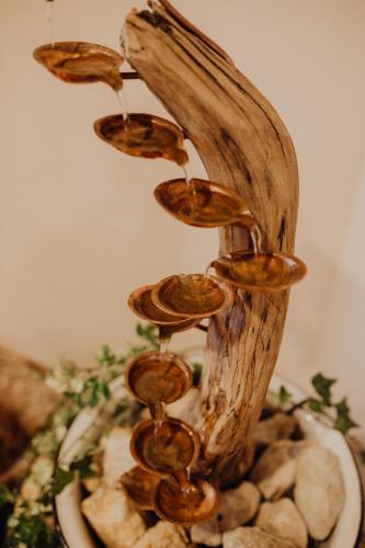 a group of mushrooms on top of a table at Panorama Hotel Gasthof Leidingerhof in Mondsee