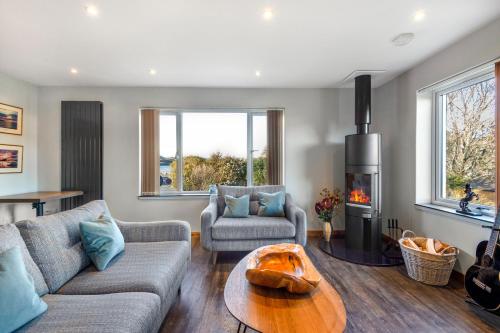 Zona de estar de Skye Lodge Dunvegan Skye