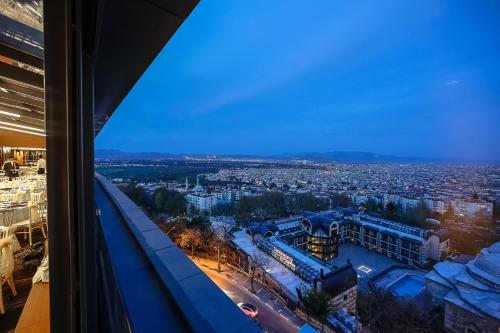 a view of a city from a building at Hotel Anatolia in Bursa