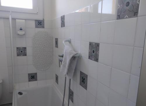 Bilik mandi di Hotel Araur