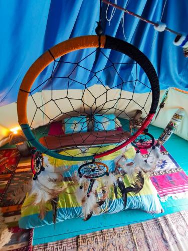 a basketball hoop is on top of a magazine at Au Bonheur Nomade in Livry