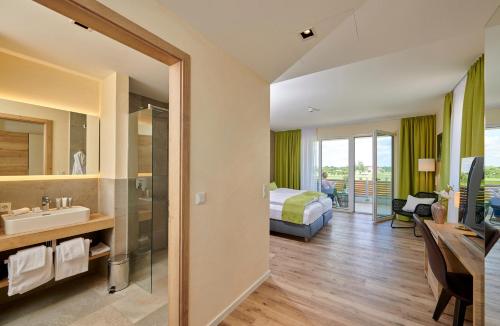 Posezení v ubytování Bachhof Resort Hotel