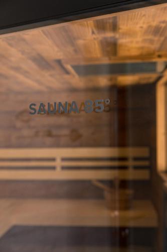 a train window with the word saulamines on it at GOING TRIPLE A apartments WEST in Going