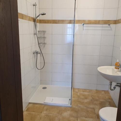 Ένα μπάνιο στο Apartments Oberschlesien