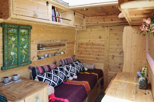 A seating area at Cornish campervan - van hire only, no pitch