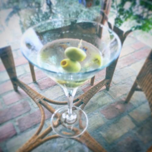 a martini glass with two rubber ducks in it at Casale del Sole in Cepagatti