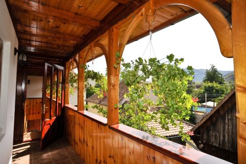a view from the balcony of a house at Pensiunea Muntean in Sibiel