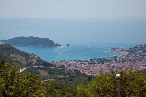 a view of a city and a body of water at Villas Adriatic Horizonte in Budva