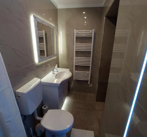 Ένα μπάνιο στο Emmabella Apartmanok Eger