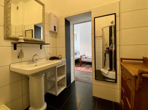 Koupelna v ubytování Hotelik Gdanska