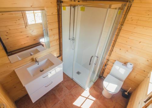 Koupelna v ubytování Albergue Restaurante de Artieda