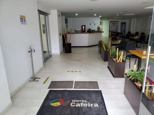Lobi atau kawasan kaunter penerimaan di Hotel Cafeira